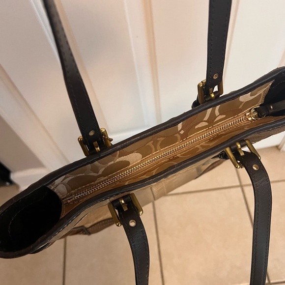 Coach Patchwork Tote Bag - Gold and Brown - Picture 4 of 12